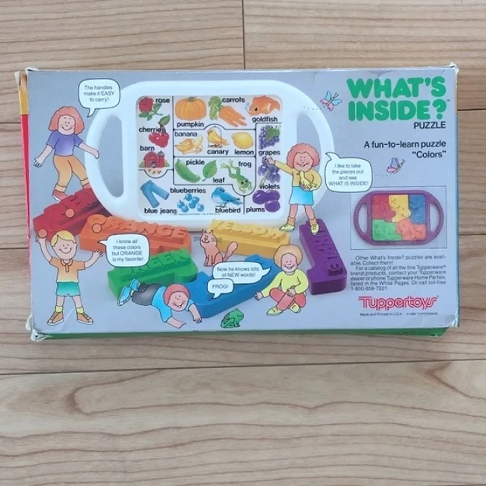 Vintage Tupperware Tuppertoys What's Inside Puzzle Colors